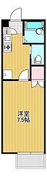 ルミナス祇園3 1Kの間取図画像