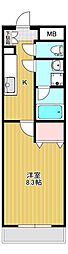 フェアリーコート博労町 1Kの間取図画像