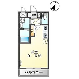 パーソナルマンション灘町 ワンルームの間取図画像
