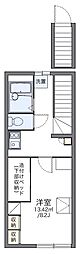 レオパレスペニンシュラA 1Kの間取図画像