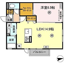 セレスティアル道笑町 1LDKの間取図画像