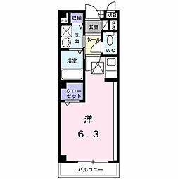 ファインD ワンルームの間取図画像
