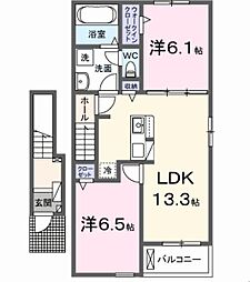グラース・ソレイユ 2LDKの間取図画像