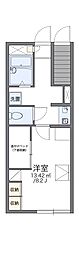 レオパレスセントラル米子 1Kの間取図画像