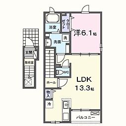 プレッソエテルノ 1LDKの間取図画像