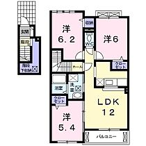 Ｓｅａ　ｓｉｄｅ　ｖｉｌｌａＢ 202 ｜ 鳥取県米子市夜見町（賃貸アパート3LDK・2階・69.15㎡） その2