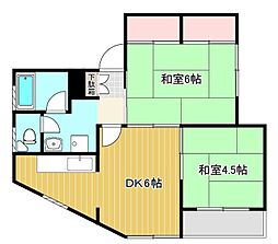 リーフルハイツ 2DKの間取図画像