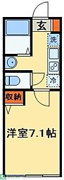 鎌ケ谷共同住宅 1Kの間取図画像