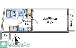 NOKKA鎌ケ谷 1Kの間取図画像