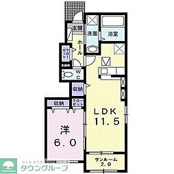 フランメゾン 1LDKの間取図画像