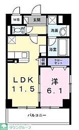 Y's STATE 天王台 1LDKの間取図画像
