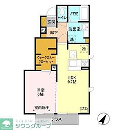 レスポワールアヤ 1LDKの間取図画像