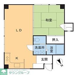 北松戸マンション 1LDKの間取図画像