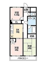 クレアンヌーブ 3DKの間取図画像