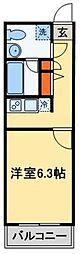 リブリSOLARE 1Kの間取図画像