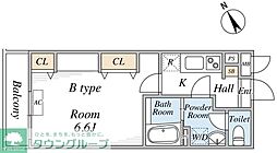 コーポ池田 1Kの間取図画像