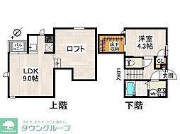 CB南柏フロスト 1LDKの間取図画像
