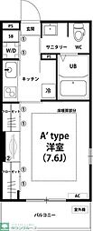 リブリ・ウインド 1Kの間取図画像