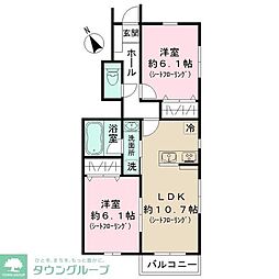 Sun Otto Hills 2LDKの間取図画像