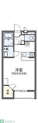 レオパレスアルブル 1Kの間取図画像