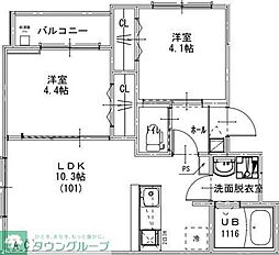 KEIAI RESIDENCE 豊四季II 2LDKの間取図画像