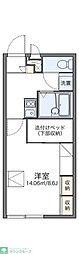 レオパレスピーチハウス 1Kの間取図画像