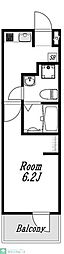 ルレーブ北習志野 1Kの間取図画像