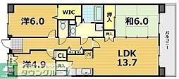 白井ロジュマン 3LDKの間取図画像