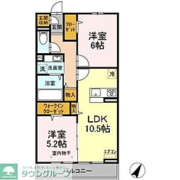 コンフォルト 2LDKの間取図画像