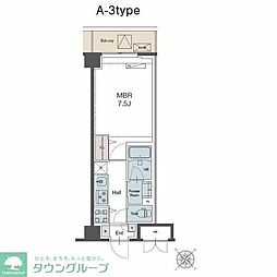 八千代市八千代台西1丁目マンション 1Kの間取図画像