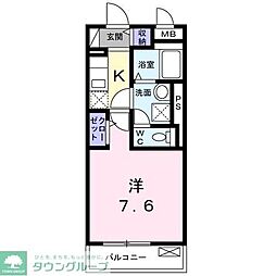 カーサファミリア 1Kの間取図画像