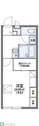 レオパレスビバリーヒルズ 1Kの間取図画像