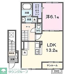 グラン・パティオI 1LDKの間取図画像