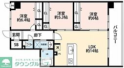 ホビアル・フェンテ 3LDKの間取図画像