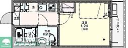松戸市中根長津町アパート 1Kの間取図画像