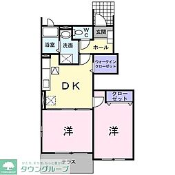 フレスクーラ 1LDKの間取図画像