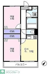 ファストラフィーヌ 2DKの間取図画像
