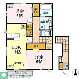 サンセット 2LDKの間取図画像