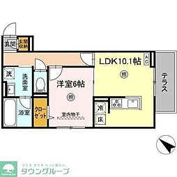 Wisteria 1LDKの間取図画像