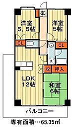 プライムガーデン 3LDKの間取図画像