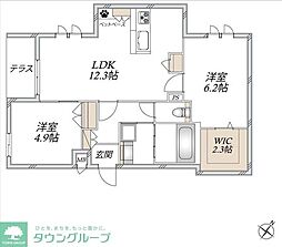 フィオーレ・ディ・バンブー 2LDKの間取図画像