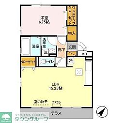 ブエナビスタ 1LDKの間取図画像