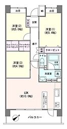 デュオコート川口元郷 3LDKの間取図画像