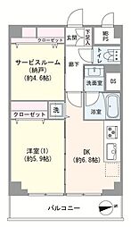 武蔵野プラザ西川口 1SDKの間取図画像