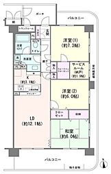 ルイシャトレ川口青木リバーパーク 3SLDKの間取図画像