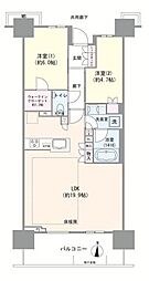 ザ・パークハウス川口本町 2LDKの間取図画像