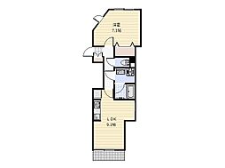 YMK-VILLAGE4 1LDKの間取図画像