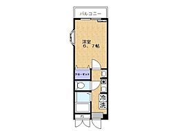 アダプションハイツ 1Kの間取図画像