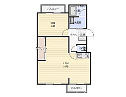 シャトー志木 1LDKの間取図画像