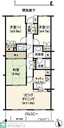 パーク・ハイム宮前平 3LDKの間取図画像